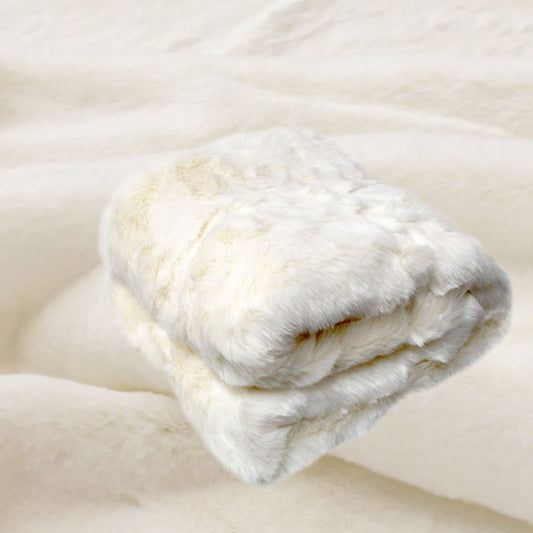 Polar Bear Luxury Faux Fur Throw Rug