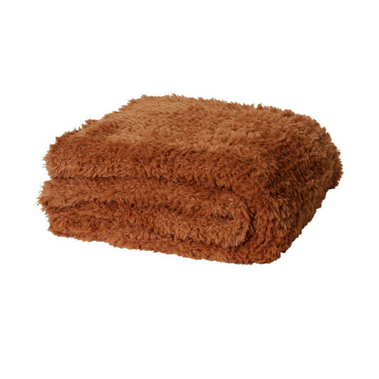 J.Elliot Home Eve Fur Knitted Throw - Amber