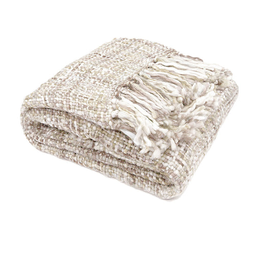 Rans Oslo Knitted Weave Throw - Natural Beauty