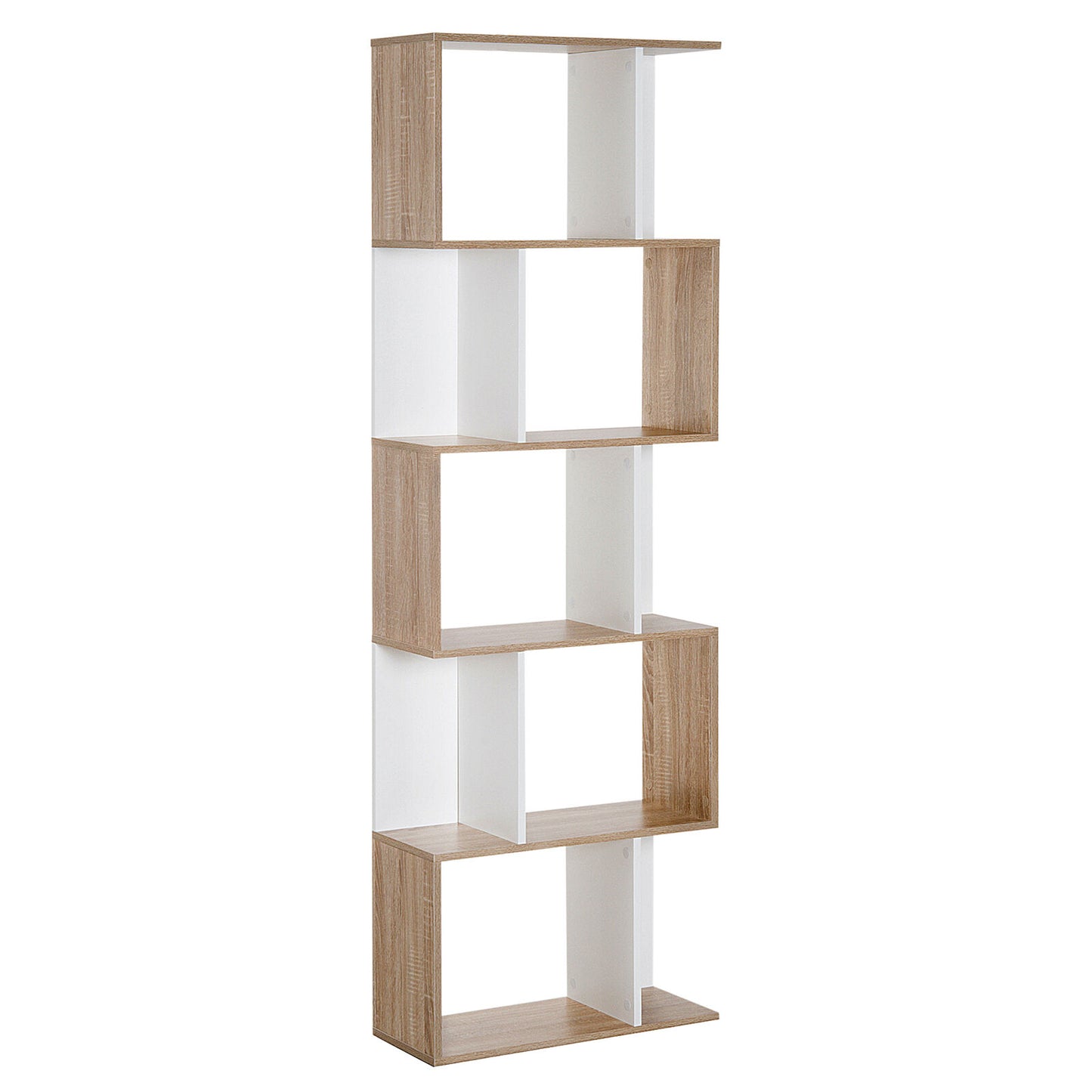5 level storage cabinets - Wood & White