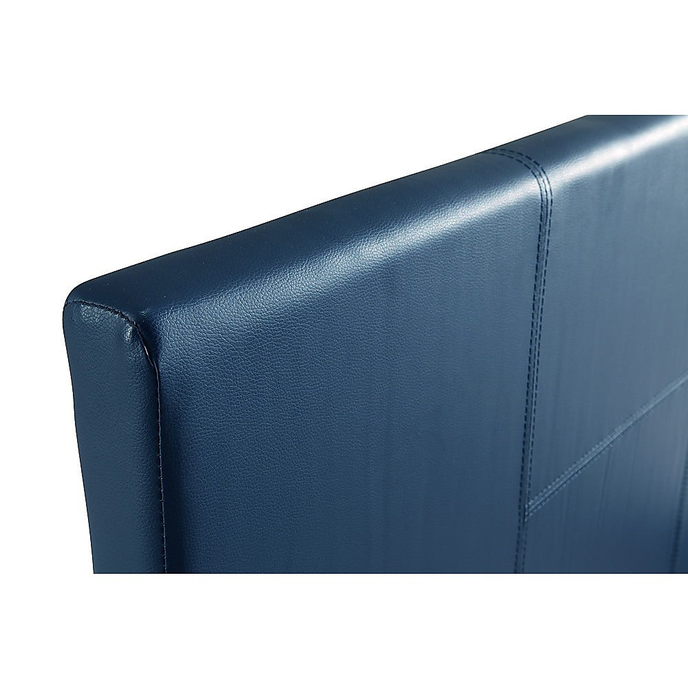 Single PU Leather Bed Frame - Blue