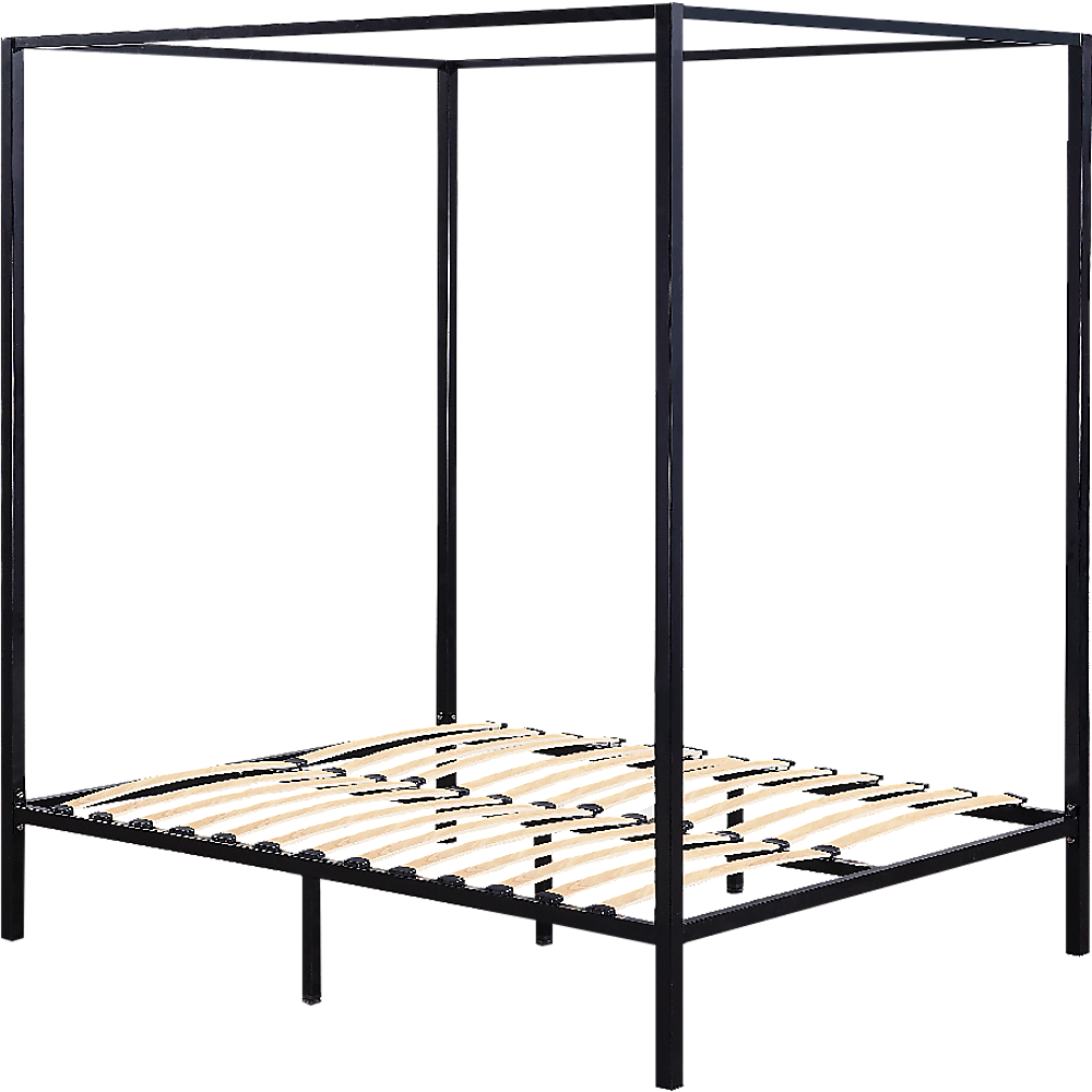 4 Four Poster Double Bed Frame - Black