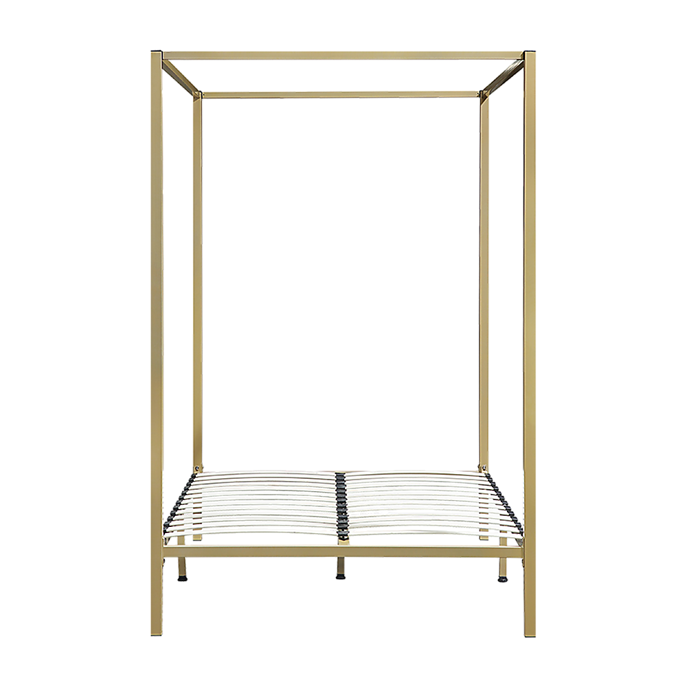 4 Four Poster Double Bed Frame - Gold