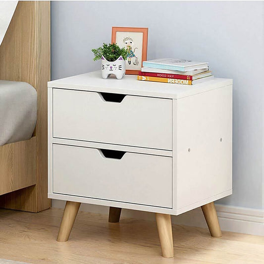 Bedside Tables Drawers - White