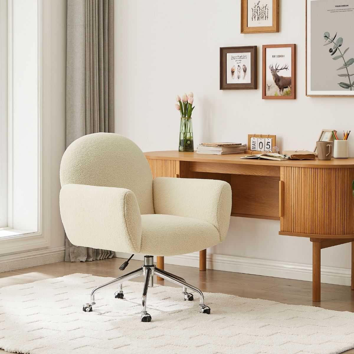 Lacey Office Chair - Creamy White
