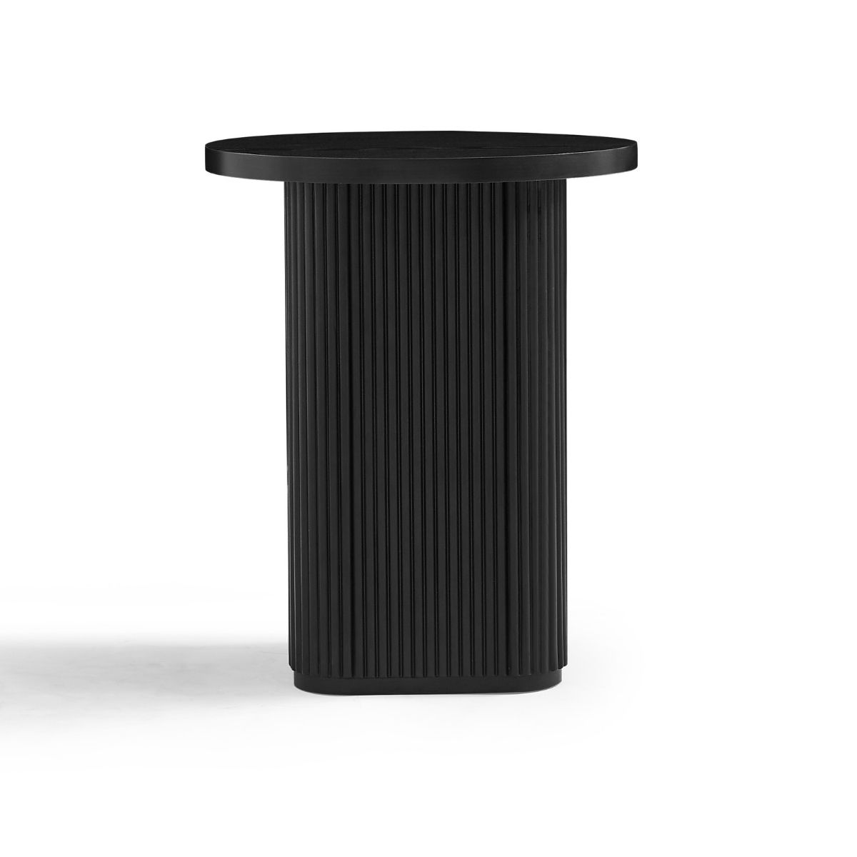 Kate Round Column Side Table -  Black